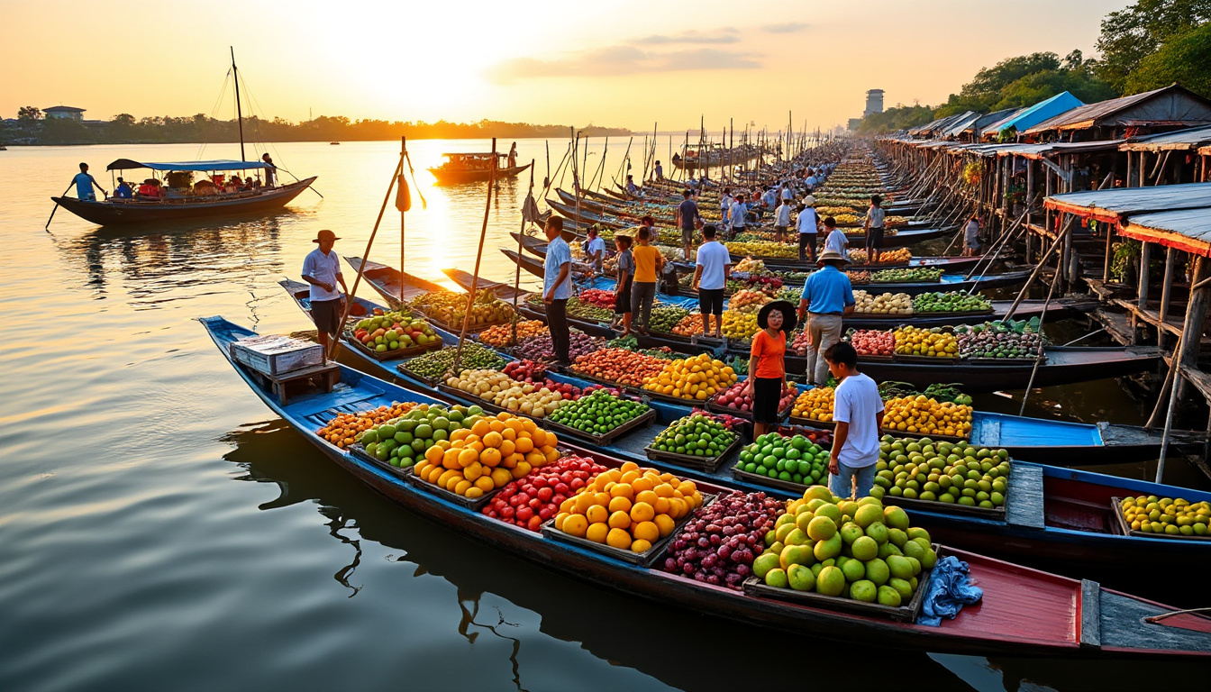 découvrez cai be, un village du delta du mékong au vietnam : explorez son marché flottant animé, ses traditions locales et vivez des expériences authentiques au cœur de la vie fluviale.
